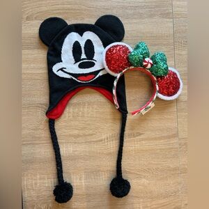 Mickey Mouse Beanie and Minnie Mouse Ears- Perfect for your Disney trip!